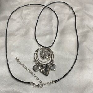 Elegant Silver Heart Pendant Necklace